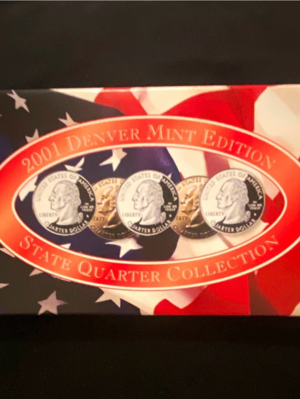 2001 Denver Mint Edition State Quarter Collection - Red, White & Blue